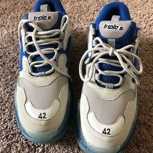 Balenciaga Triple S White Blue